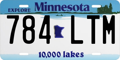 MN license plate 784LTM