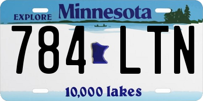 MN license plate 784LTN