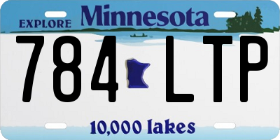 MN license plate 784LTP