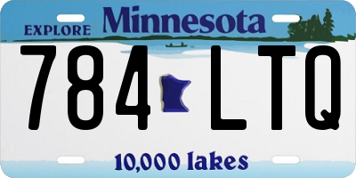 MN license plate 784LTQ