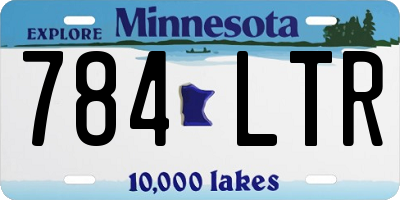 MN license plate 784LTR