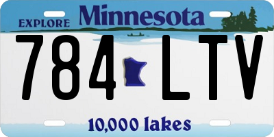 MN license plate 784LTV