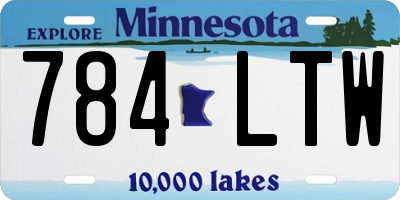 MN license plate 784LTW