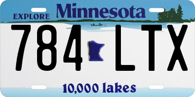 MN license plate 784LTX