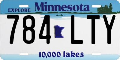 MN license plate 784LTY