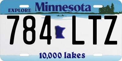 MN license plate 784LTZ