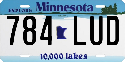 MN license plate 784LUD