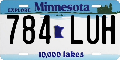 MN license plate 784LUH