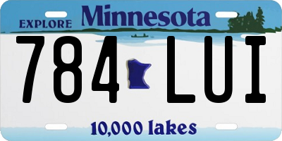 MN license plate 784LUI