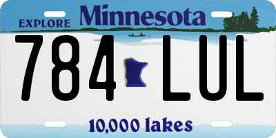 MN license plate 784LUL