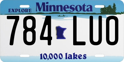 MN license plate 784LUO