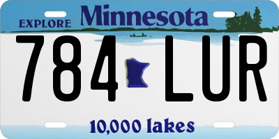 MN license plate 784LUR