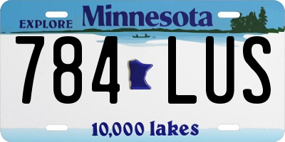 MN license plate 784LUS