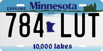 MN license plate 784LUT