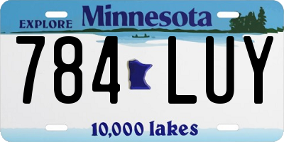 MN license plate 784LUY