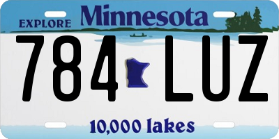 MN license plate 784LUZ