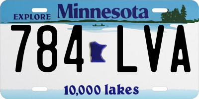 MN license plate 784LVA