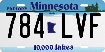 MN license plate 784LVF