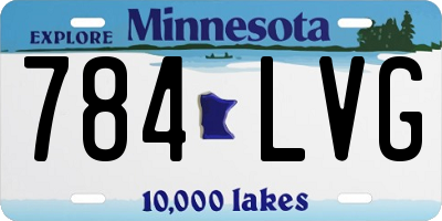 MN license plate 784LVG