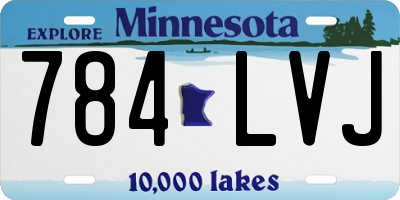 MN license plate 784LVJ