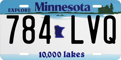 MN license plate 784LVQ