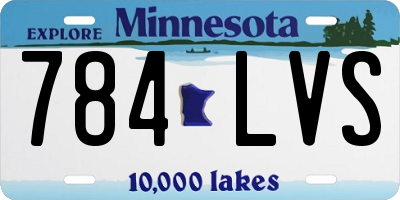 MN license plate 784LVS