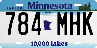 MN license plate 784MHK