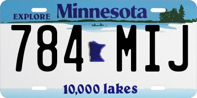MN license plate 784MIJ