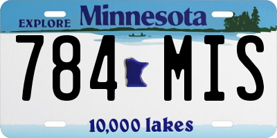 MN license plate 784MIS