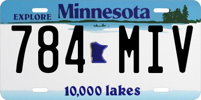 MN license plate 784MIV