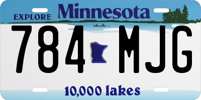 MN license plate 784MJG