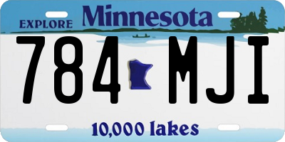 MN license plate 784MJI
