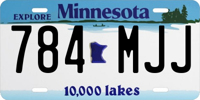 MN license plate 784MJJ