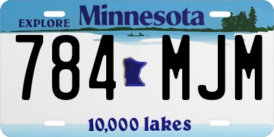 MN license plate 784MJM