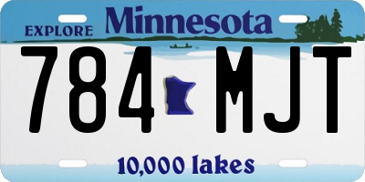MN license plate 784MJT