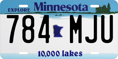MN license plate 784MJU