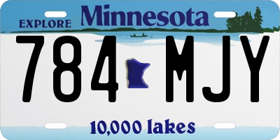 MN license plate 784MJY