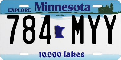 MN license plate 784MYY