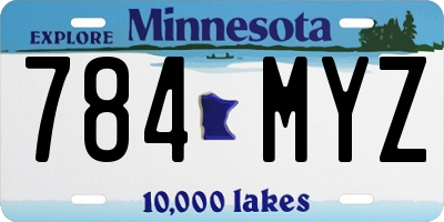 MN license plate 784MYZ