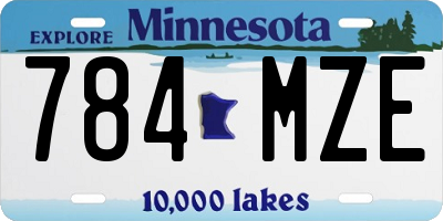 MN license plate 784MZE