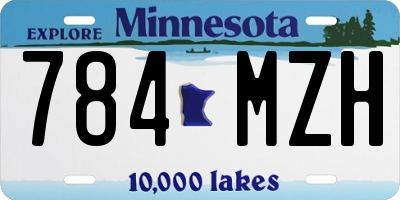 MN license plate 784MZH