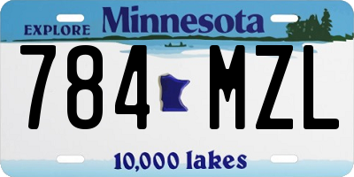 MN license plate 784MZL