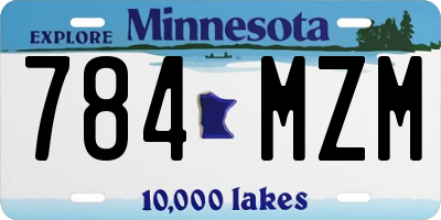 MN license plate 784MZM
