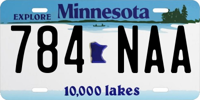 MN license plate 784NAA