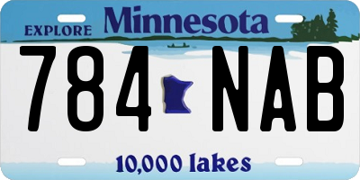 MN license plate 784NAB