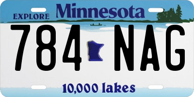 MN license plate 784NAG