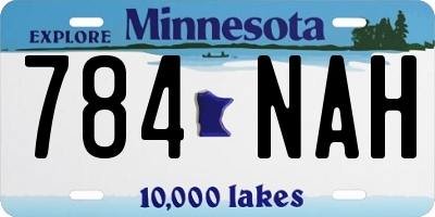 MN license plate 784NAH