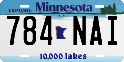 MN license plate 784NAI