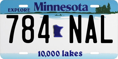 MN license plate 784NAL