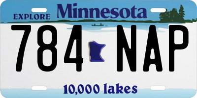 MN license plate 784NAP